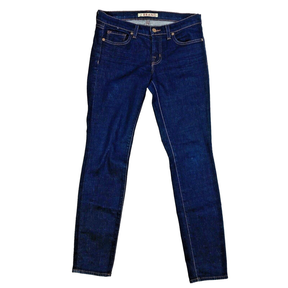 J‎ BRAND Low Rise Skinny Dark Wash Blue Cotton Lycra Jeans Size 28